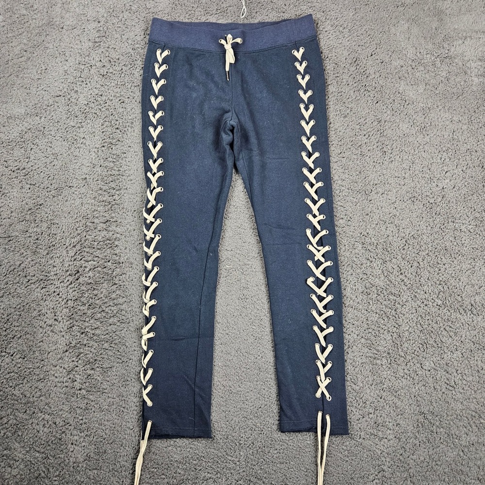 Pam & Gela Raw Edge Step Hem Crop Pant w Lace Up‎ NEATN Women's P